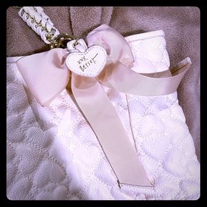 Betsey Johnson embroidered heart bag